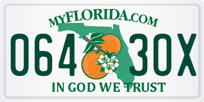 FL license plate 0643OX