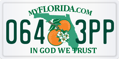 FL license plate 0643PP