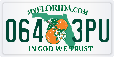FL license plate 0643PU