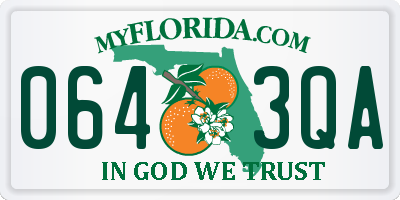 FL license plate 0643QA