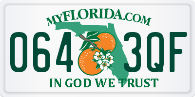 FL license plate 0643QF