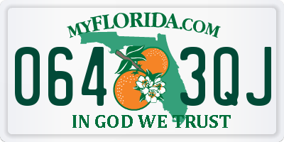 FL license plate 0643QJ