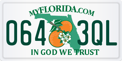 FL license plate 0643QL