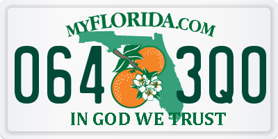FL license plate 0643QO