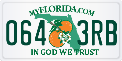FL license plate 0643RB