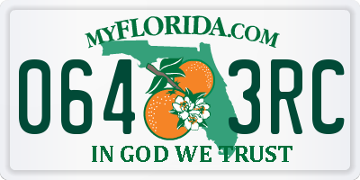 FL license plate 0643RC
