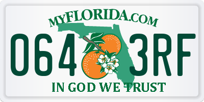 FL license plate 0643RF