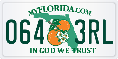 FL license plate 0643RL