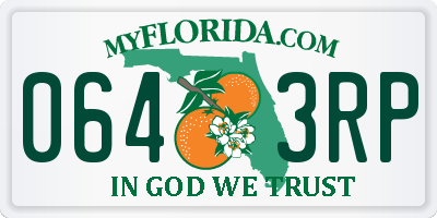 FL license plate 0643RP