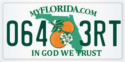 FL license plate 0643RT