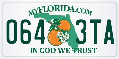 FL license plate 0643TA