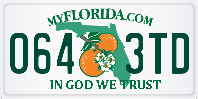 FL license plate 0643TD