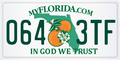 FL license plate 0643TF