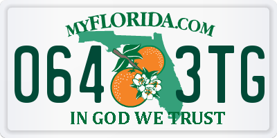FL license plate 0643TG