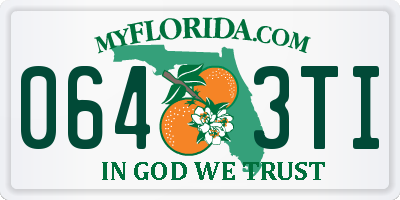FL license plate 0643TI