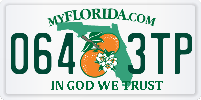 FL license plate 0643TP