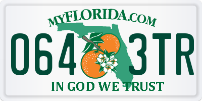 FL license plate 0643TR