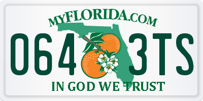 FL license plate 0643TS