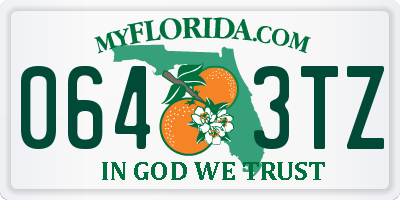 FL license plate 0643TZ