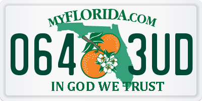 FL license plate 0643UD