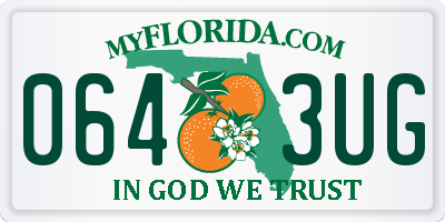 FL license plate 0643UG