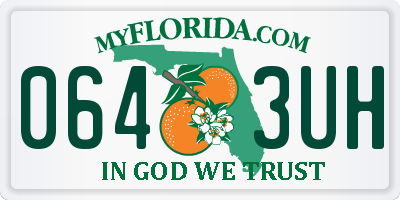 FL license plate 0643UH