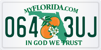 FL license plate 0643UJ