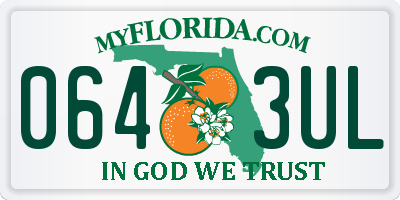 FL license plate 0643UL