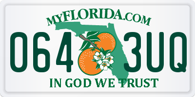 FL license plate 0643UQ