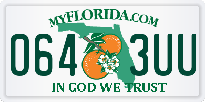 FL license plate 0643UU