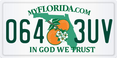 FL license plate 0643UV