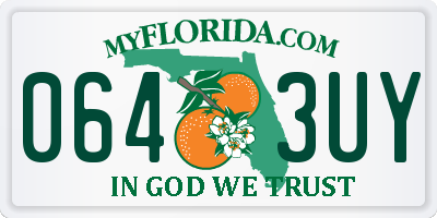FL license plate 0643UY