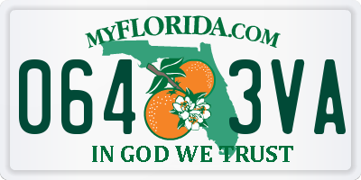 FL license plate 0643VA