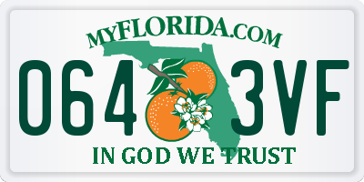 FL license plate 0643VF