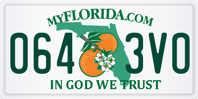 FL license plate 0643VO