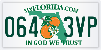 FL license plate 0643VP