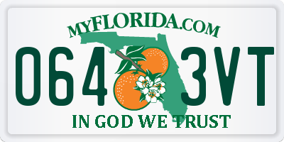 FL license plate 0643VT