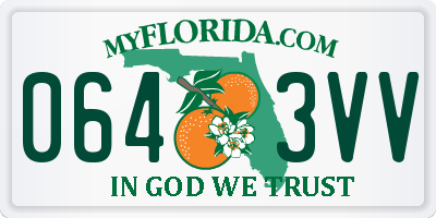 FL license plate 0643VV