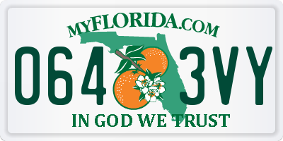 FL license plate 0643VY