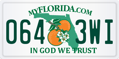 FL license plate 0643WI