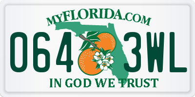 FL license plate 0643WL
