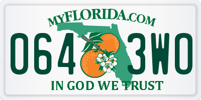 FL license plate 0643WO