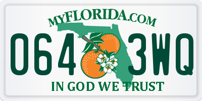 FL license plate 0643WQ