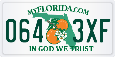 FL license plate 0643XF