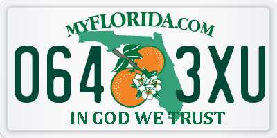 FL license plate 0643XU