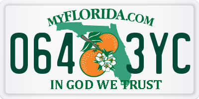 FL license plate 0643YC