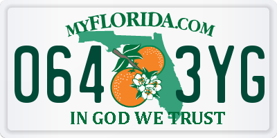 FL license plate 0643YG
