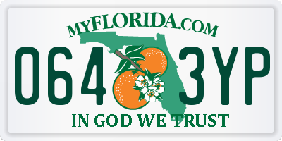 FL license plate 0643YP