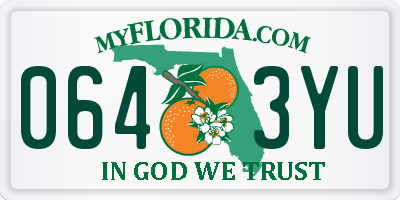 FL license plate 0643YU