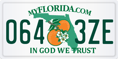 FL license plate 0643ZE